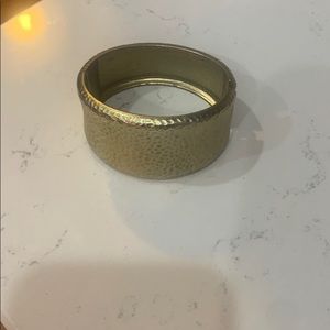 Hinged gold cuff bracelet